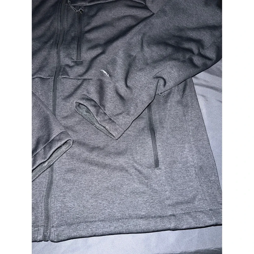 The North Face WindWall Jacket Mens L Gray Excellent Full Zip Softshell Fleece